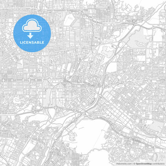 El Monte, California, USA, bright outlined vector map