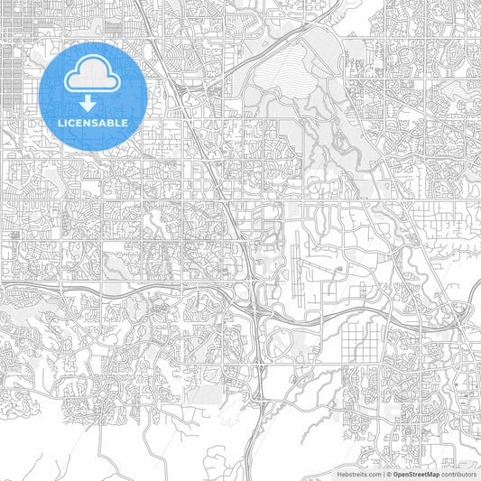Centennial, Colorado, USA, bright outlined vector map