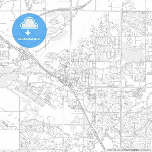Broomfield, Colorado, USA, bright outlined vector map