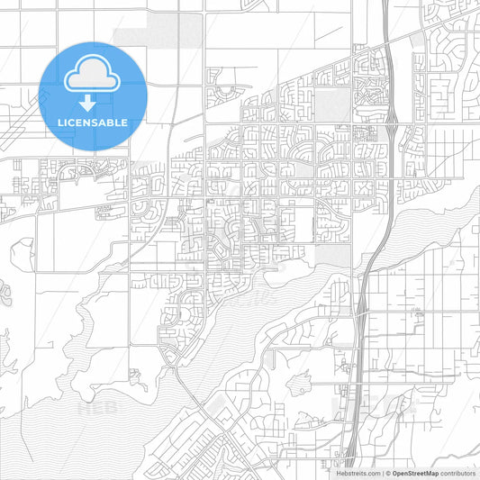 Eastvale, California, USA, bright outlined vector map