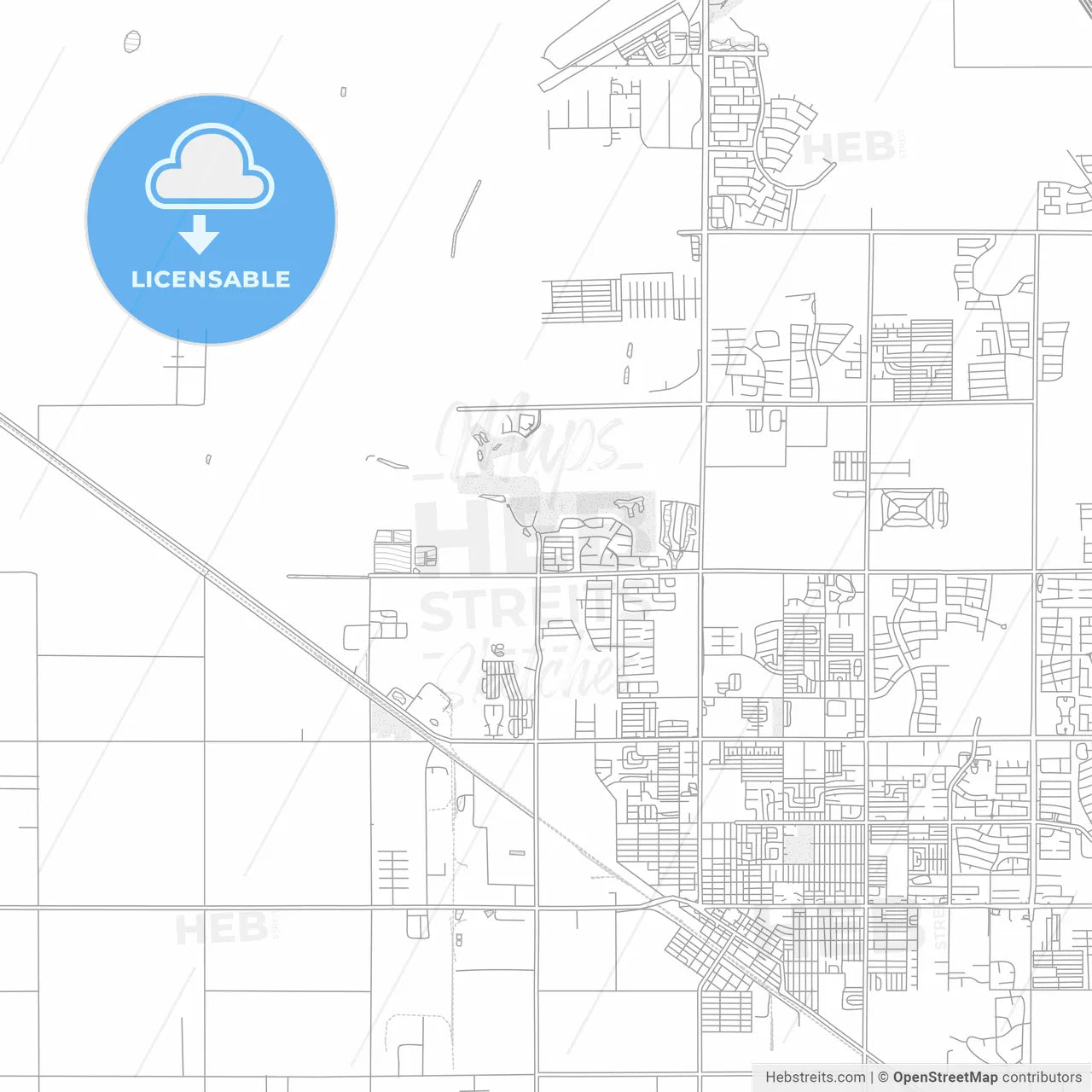 Casa Grande, Arizona, USA, bright outlined vector map