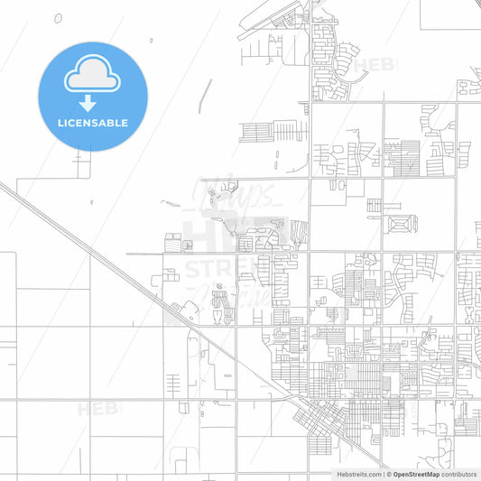 Casa Grande, Arizona, USA, bright outlined vector map