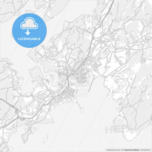 Saint John, New Brunswick, Canada, bright outlined vector map
