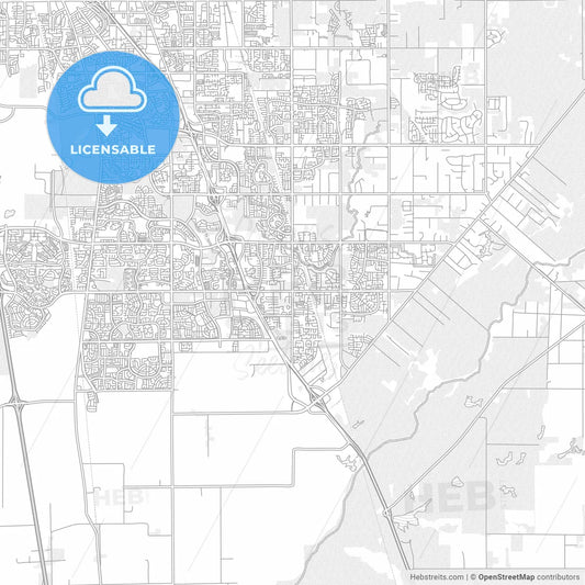 Elk Grove, California, USA, bright outlined vector map