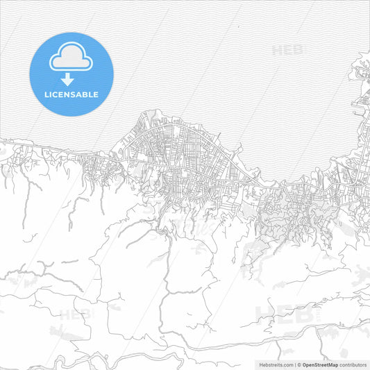 Carrefour, Ouest, Haiti, bright outlined vector map