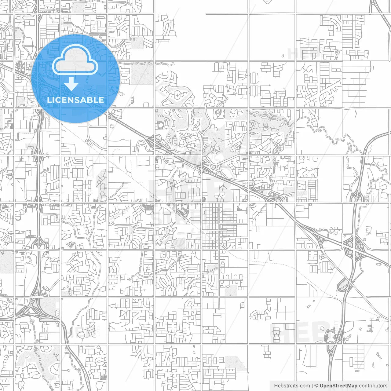 Broken Arrow, Oklahoma, USA, bright outlined vector map