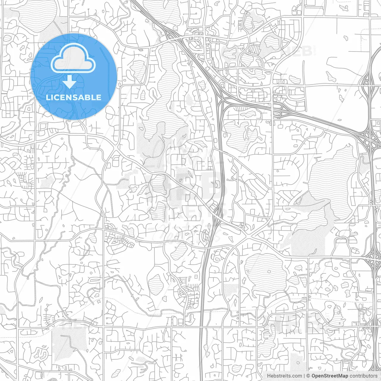 Maple Grove, Minnesota, USA, bright outlined vector map