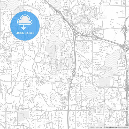 Maple Grove, Minnesota, USA, bright outlined vector map