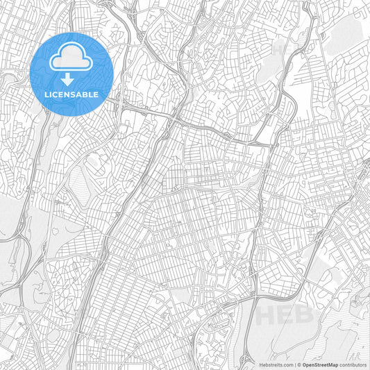 Mount Vernon, New York, USA, bright outlined vector map