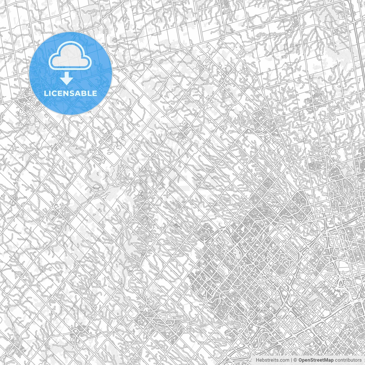 Caledon, Ontario, Canada, bright outlined vector map