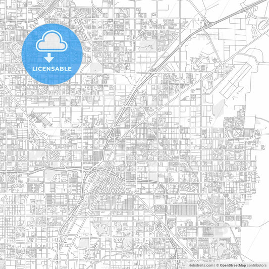 North Las Vegas, Nevada, USA, bright outlined vector map