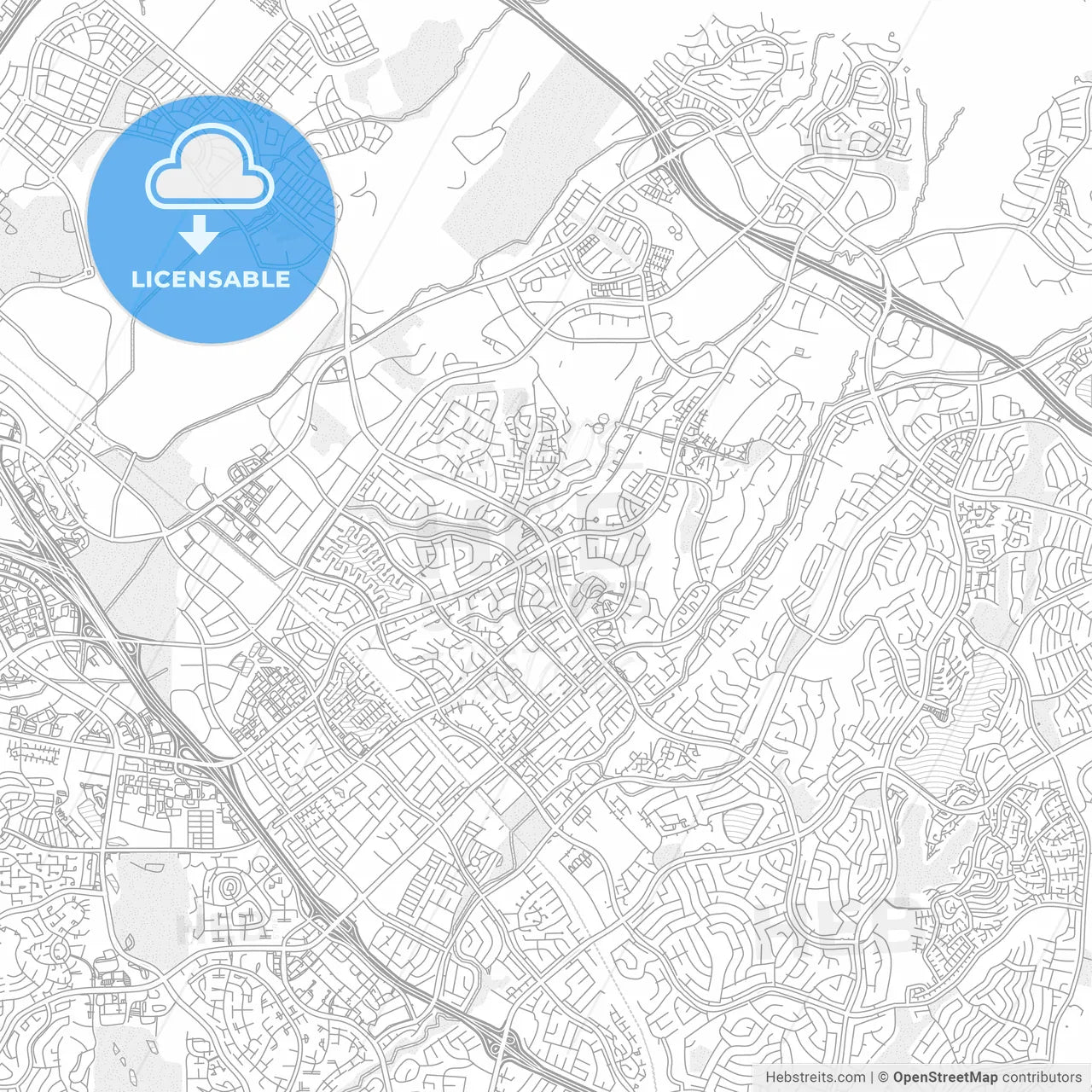 Lake Forest, California, USA, bright outlined vector map