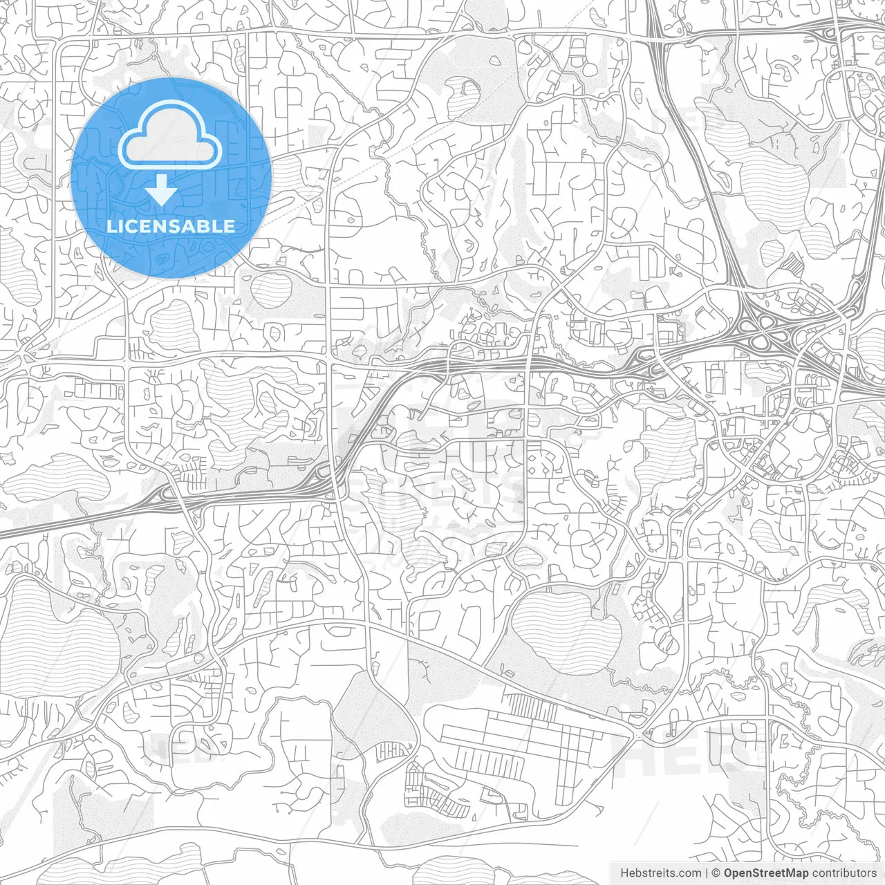 Eden Prairie, Minnesota, USA, bright outlined vector map