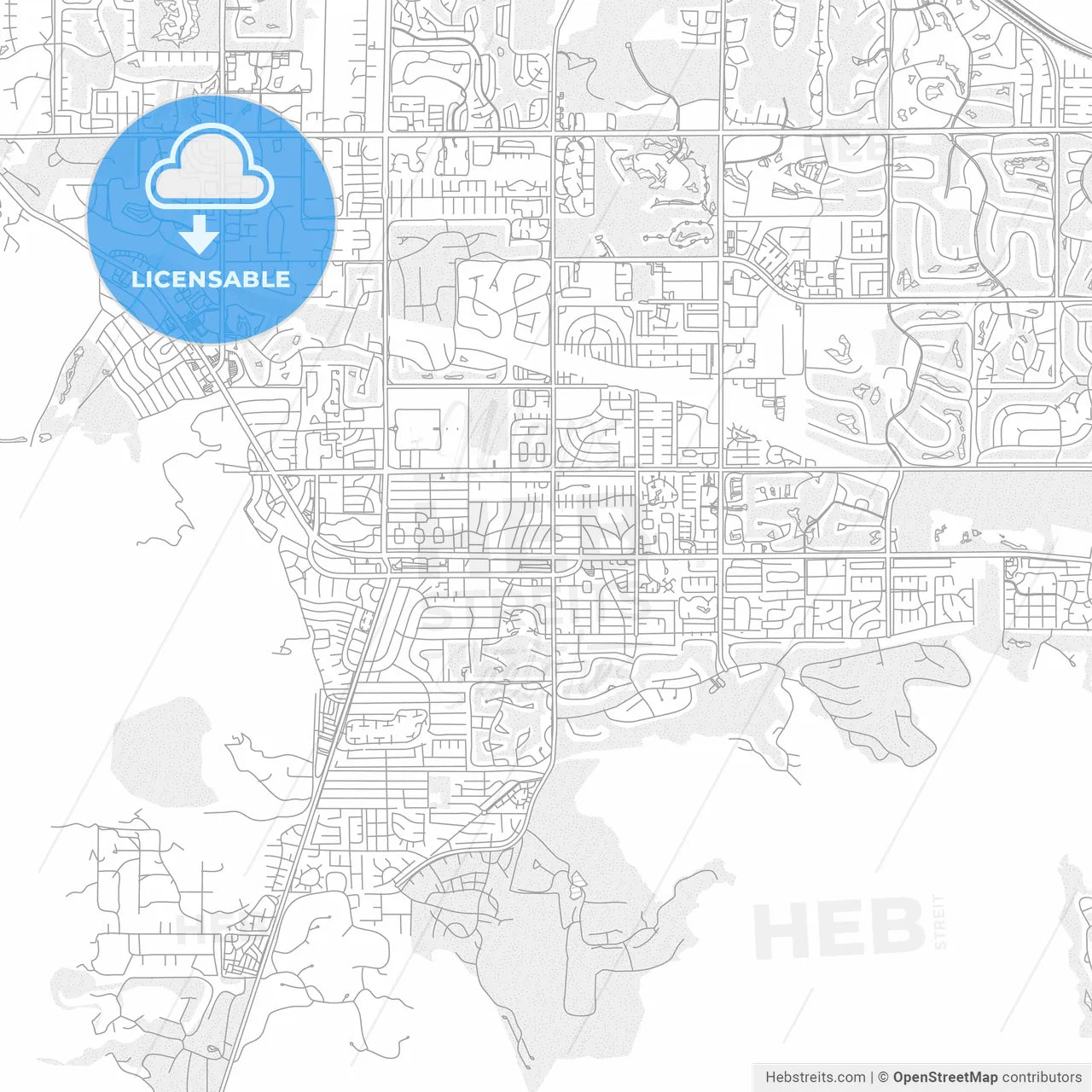 Palm Desert, California, United States of America, bright outlined vector map