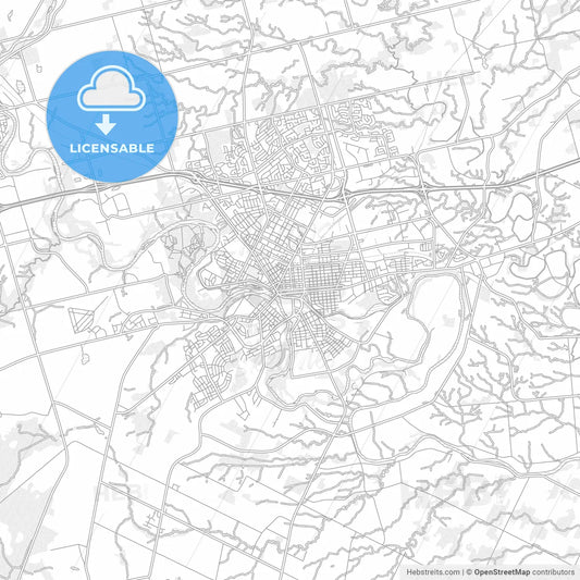 Brantford, Ontario, Canada, bright outlined vector map