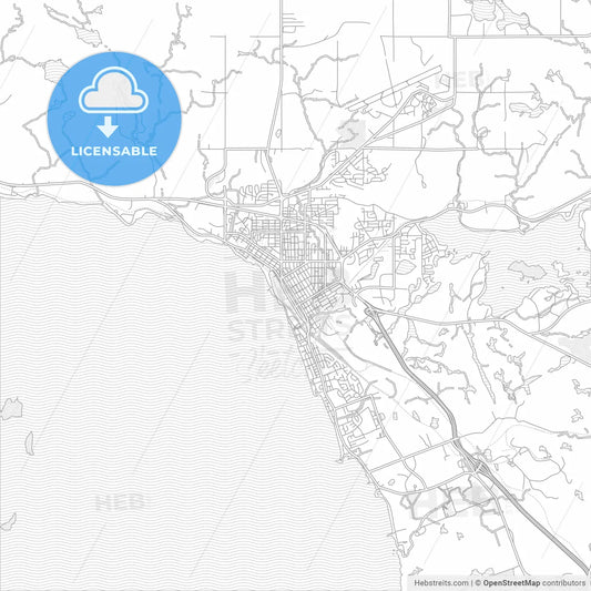 North Bay, Ontario, Canada, bright outlined vector map