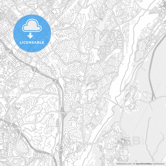 Mission Viejo, California, USA, bright outlined vector map