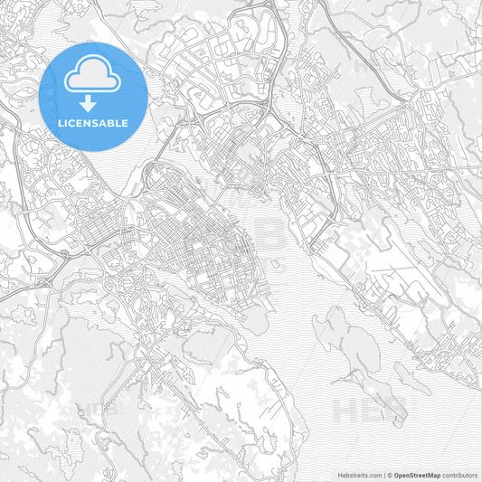 Halifax, Nova Scotia, Canada, bright outlined vector map