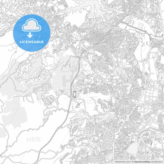 Ciudad López Mateos, México, Mexico, bright outlined vector map