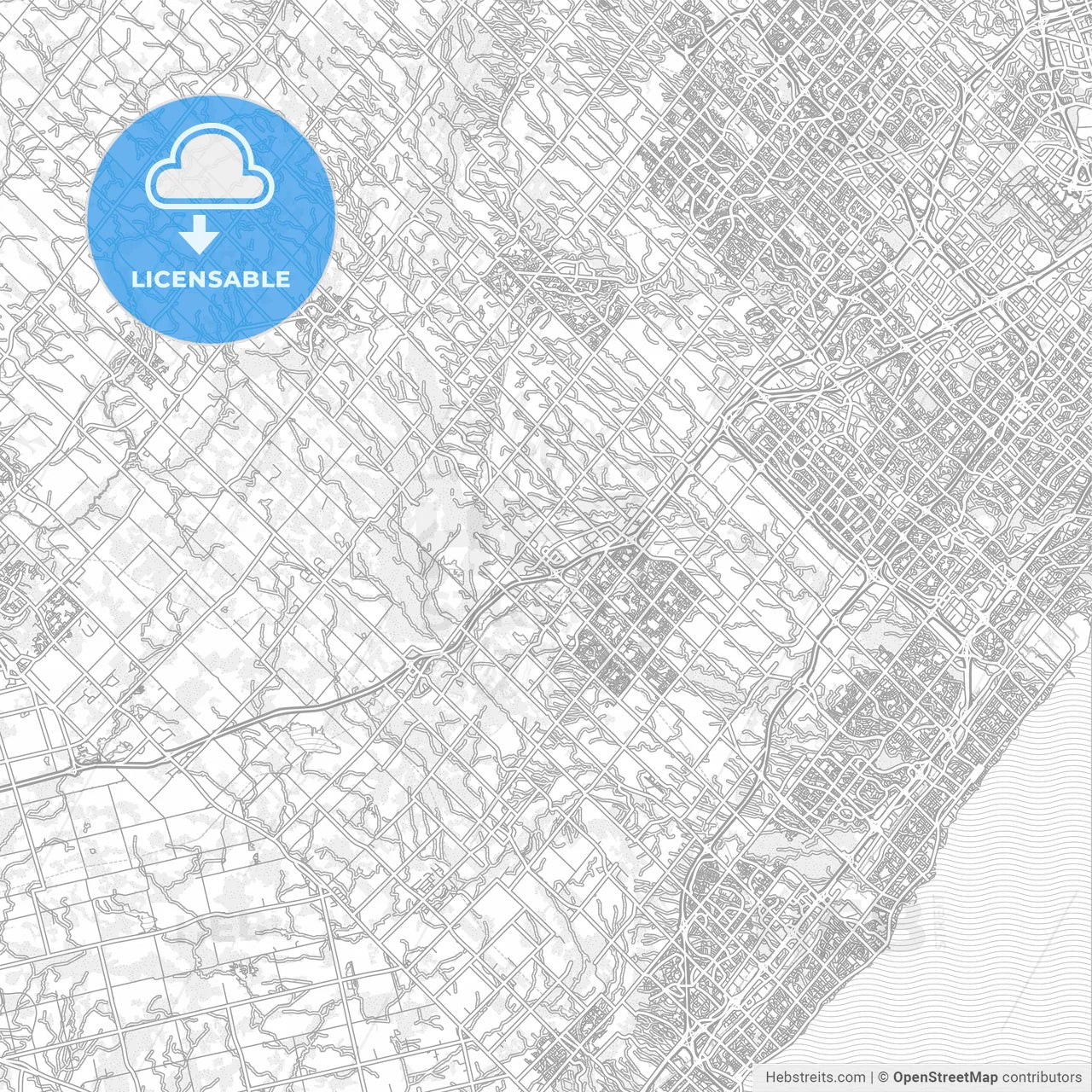 Halton Hills, Ontario, Canada, bright outlined vector map