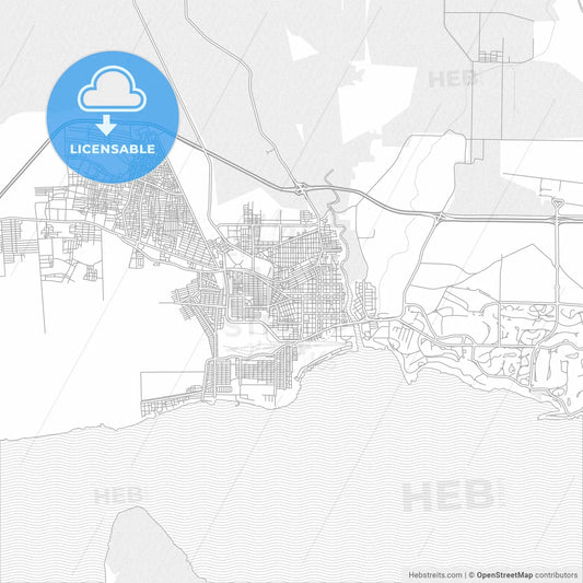 La Romana, La Romana, Dominican Republic, bright outlined vector map