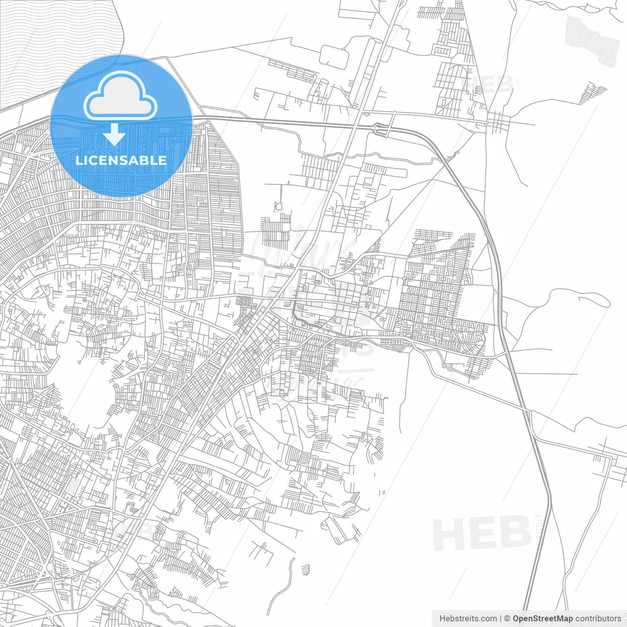 Chicoloapan de Juárez, México, Mexico, bright outlined vector map