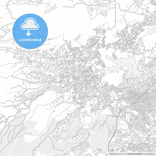 Ciudad Nicolás Romero, México, Mexico, bright outlined vector map
