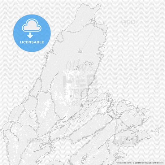Cape Breton, Nova Scotia, Canada, bright outlined vector map