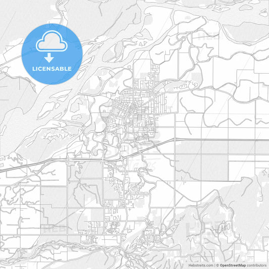 Chilliwack, British Columbia, Canada, bright outlined vector map