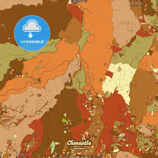 Chinautla Guatemala Farmhouse Poster Art Map Template