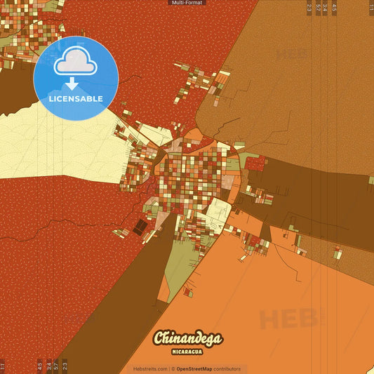 Chinandega Nicaragua Farmhouse Poster Art Map Template