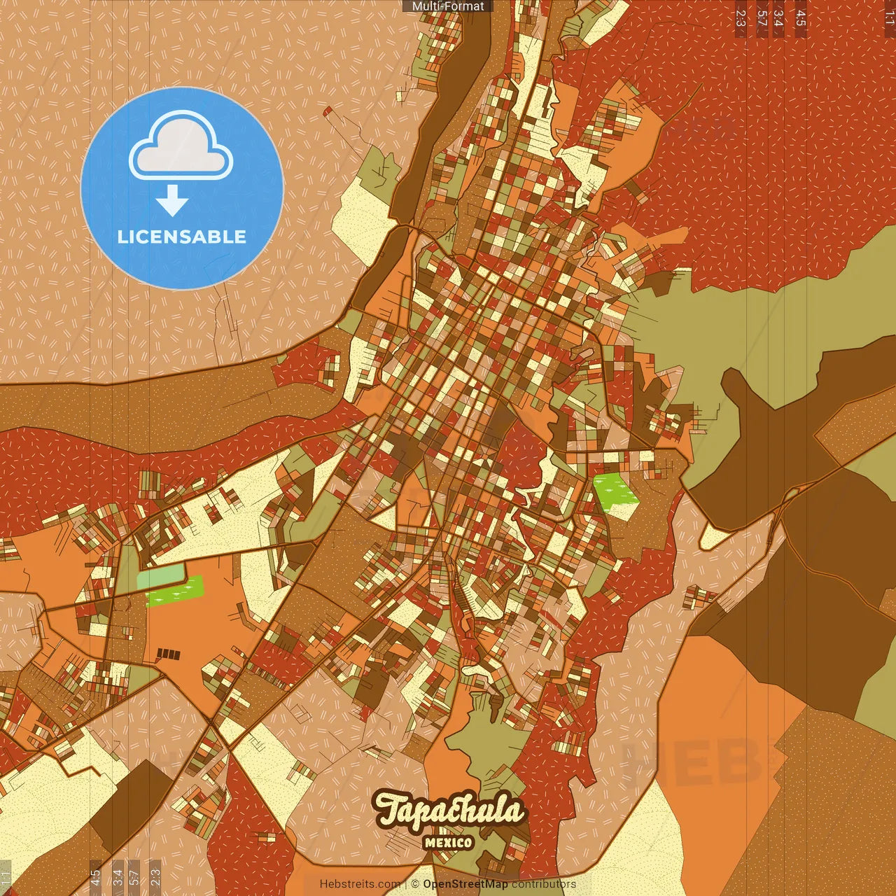 Tapachula Mexico Farmhouse Poster Art Map Template