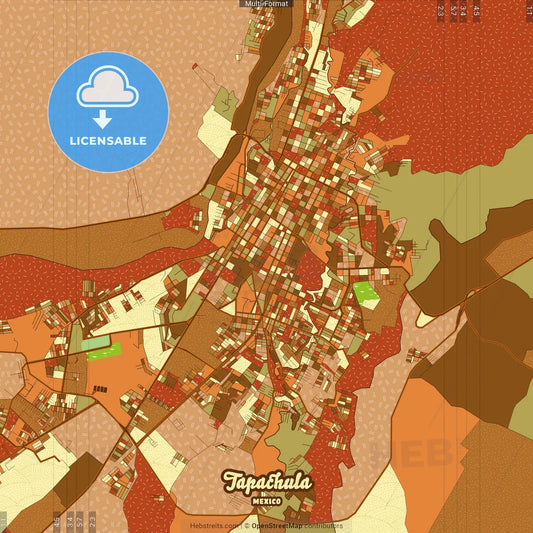 Tapachula Mexico Farmhouse Poster Art Map Template