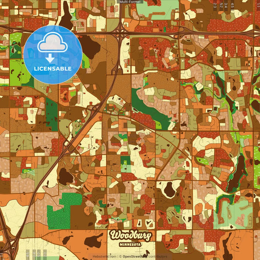 Woodbury Minnesota Farmhouse Poster Art Map Template