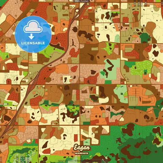 Eagan Minnesota Farmhouse Poster Art Map Template