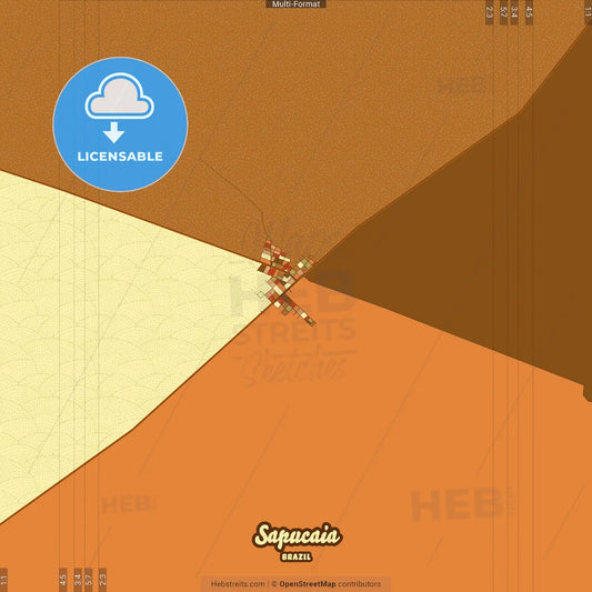 Sapucaia Brazil Farmhouse Poster Art Map Template