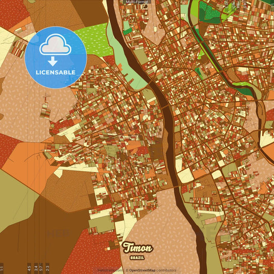 Timon Brazil Farmhouse Poster Art Map Template