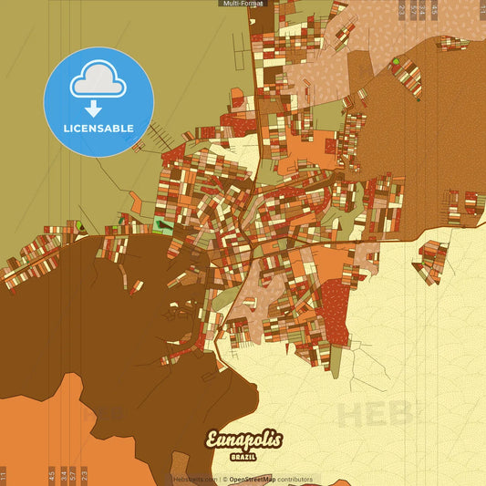 Eunapolis Brazil Farmhouse Poster Art Map Template