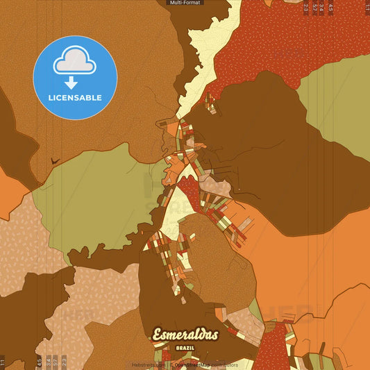 Esmeraldas Brazil Farmhouse Poster Art Map Template