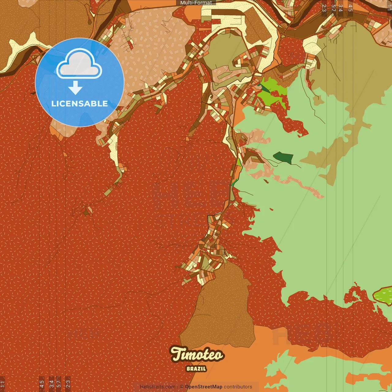 Timoteo Brazil Farmhouse Poster Art Map Template