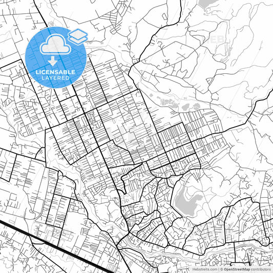 Layered PDF map of Kamëz, Albania