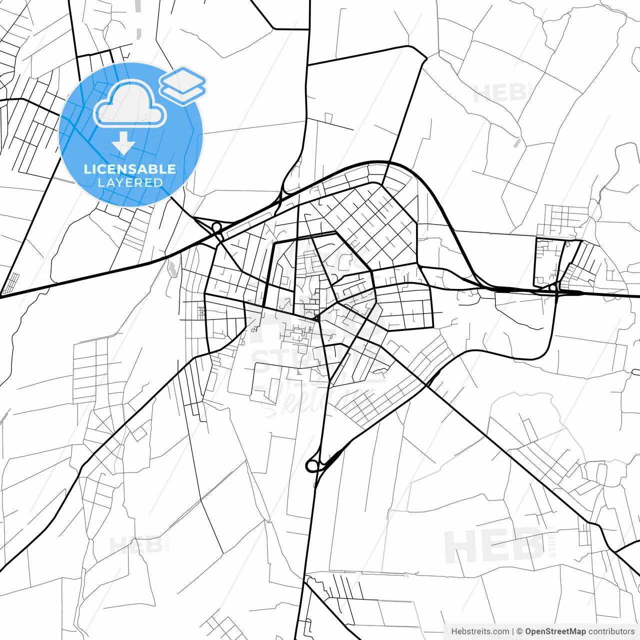 Layered PDF map of Vagharshapat, Armavir, Armenia