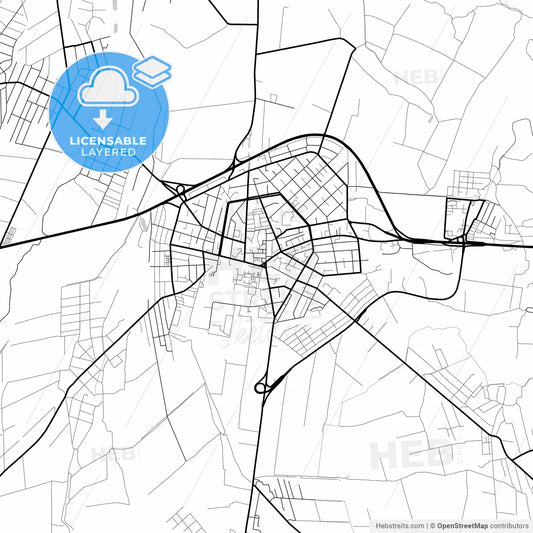 Layered PDF map of Vagharshapat, Armavir, Armenia