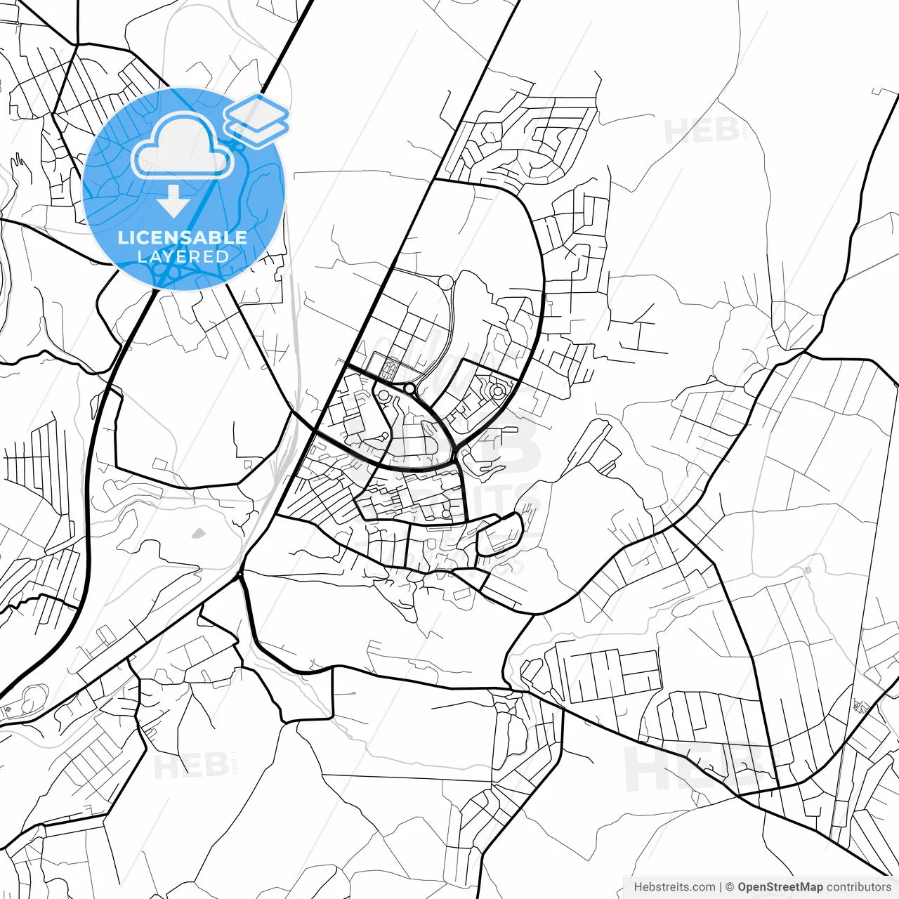 Layered PDF map of Abovyan, Kotayk, Armenia