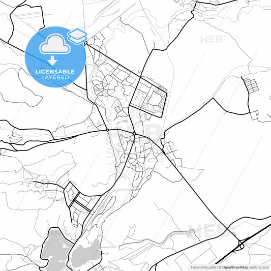 Layered PDF map of Hrazdan, Kotayk, Armenia