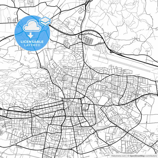 Layered PDF map of Klagenfurt, Carinthia, Austria