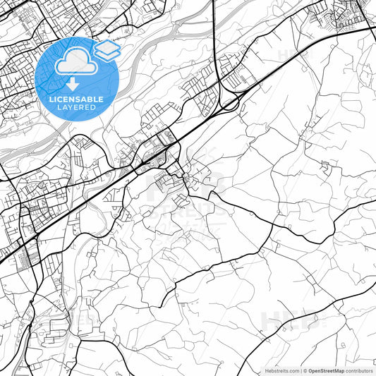 Layered PDF map of Ansfelden, Upper Austria, Austria