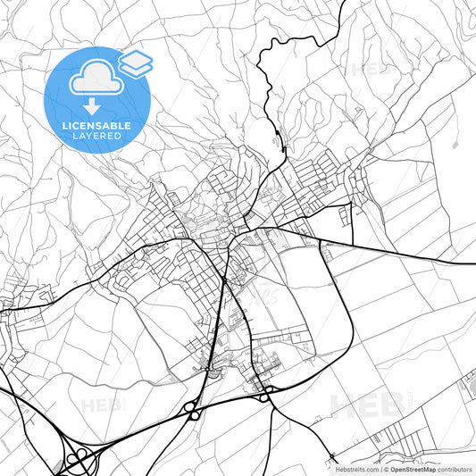Layered PDF map of Eisenstadt, Burgenland, Austria