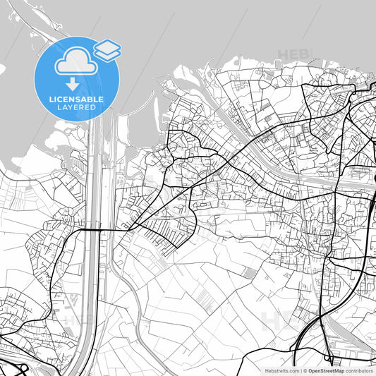 Layered PDF map of Hard, Vorarlberg, Austria