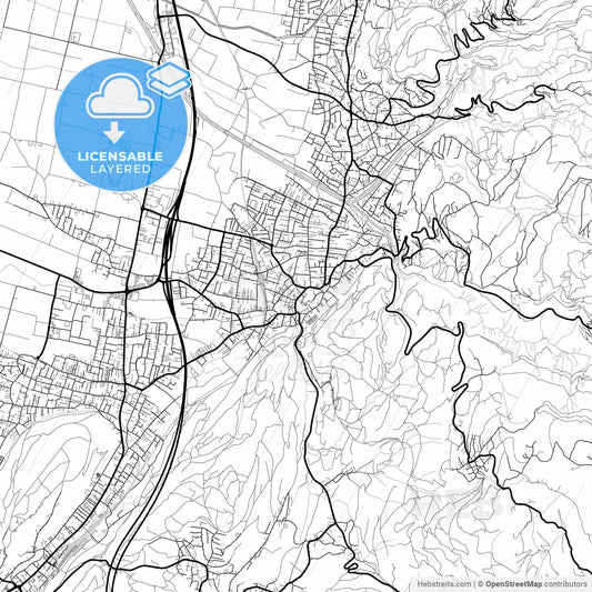 Layered PDF map of Rankweil, Vorarlberg, Austria